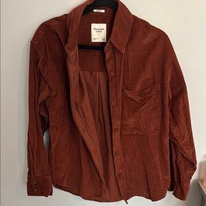 Abercrombie & Fitch Rust Corduroy Shirt